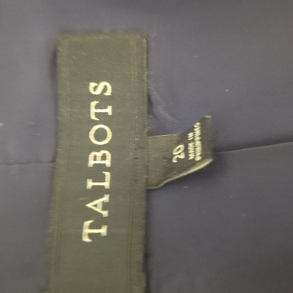 Talbots Navy Double-Breasted Blazer Timeless Design Office Siren Plus Size Sz 20 - Picture 2 of 10